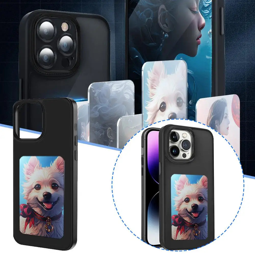 E Ink Screen Mobile Phone Protective Case for 15/14 Series Refresh Phone Case Back Protective Cover DIY Pattern Disp M3M4